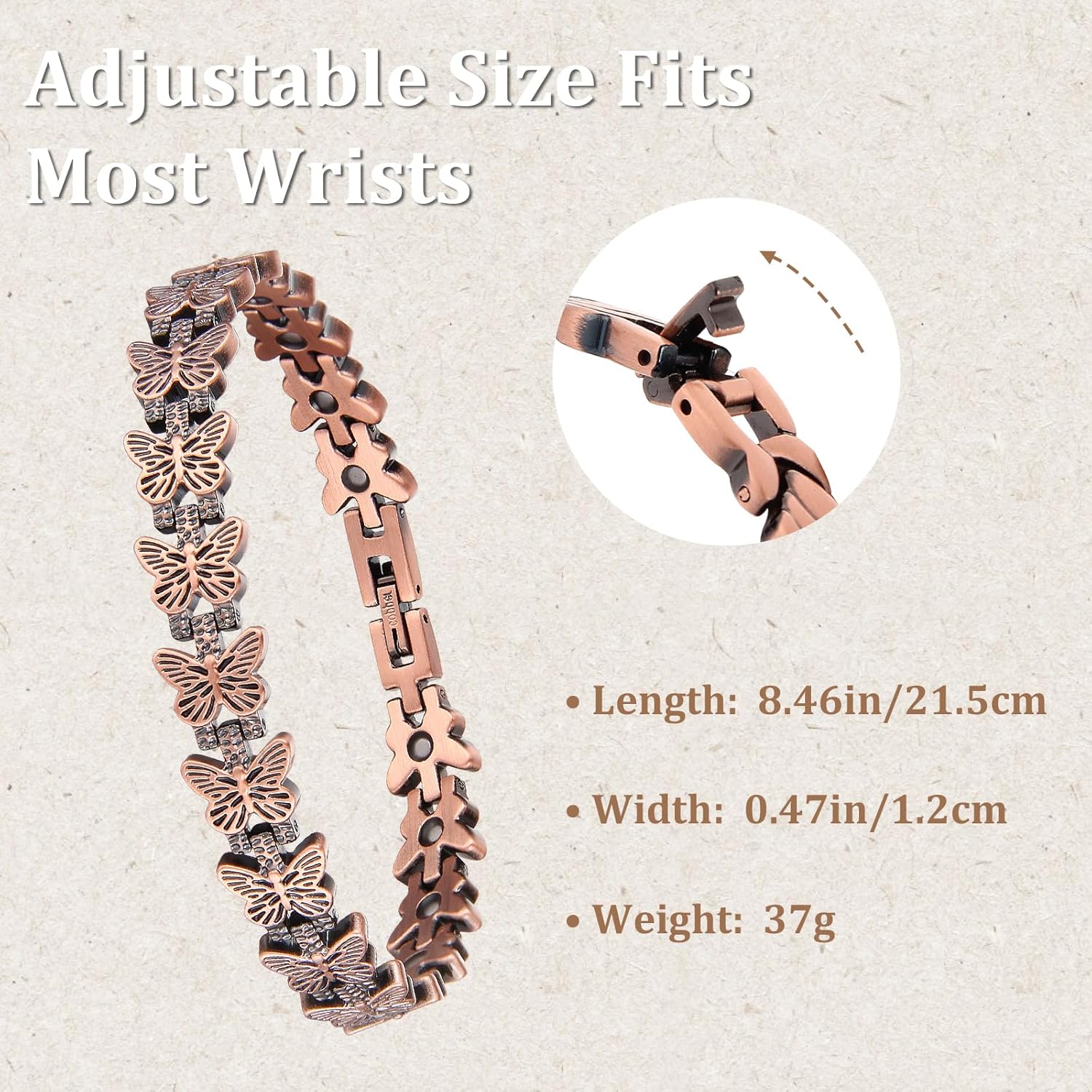 GMOX Premium Copper Magnetic B - Health Wellness Bracelet ulasan dan harga