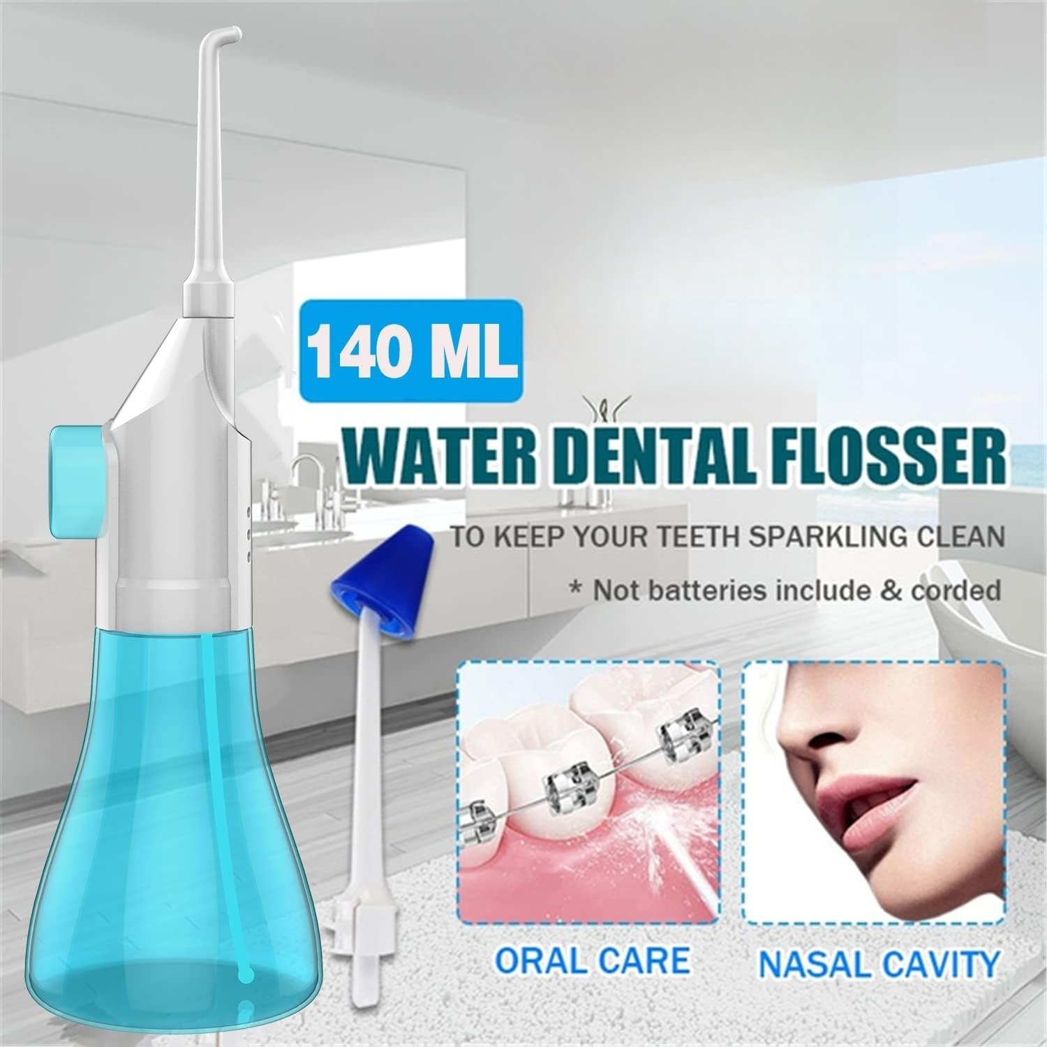 110ML/140ML Portable Hand-Powe - Oral Irrigator Flosser ulasan dan harga