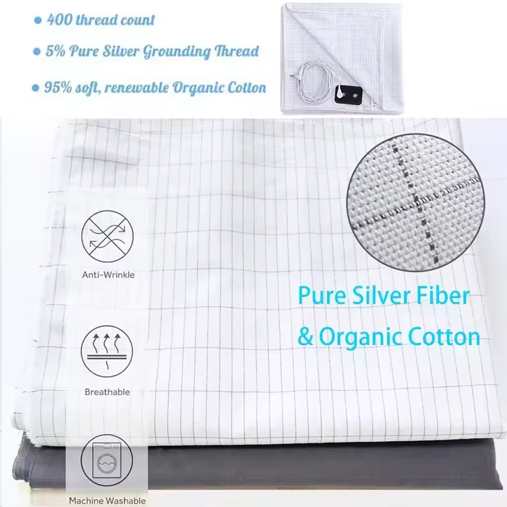Earthing Bed Sheet Flat Sheet  - Health Wellness Uk ulasan dan harga